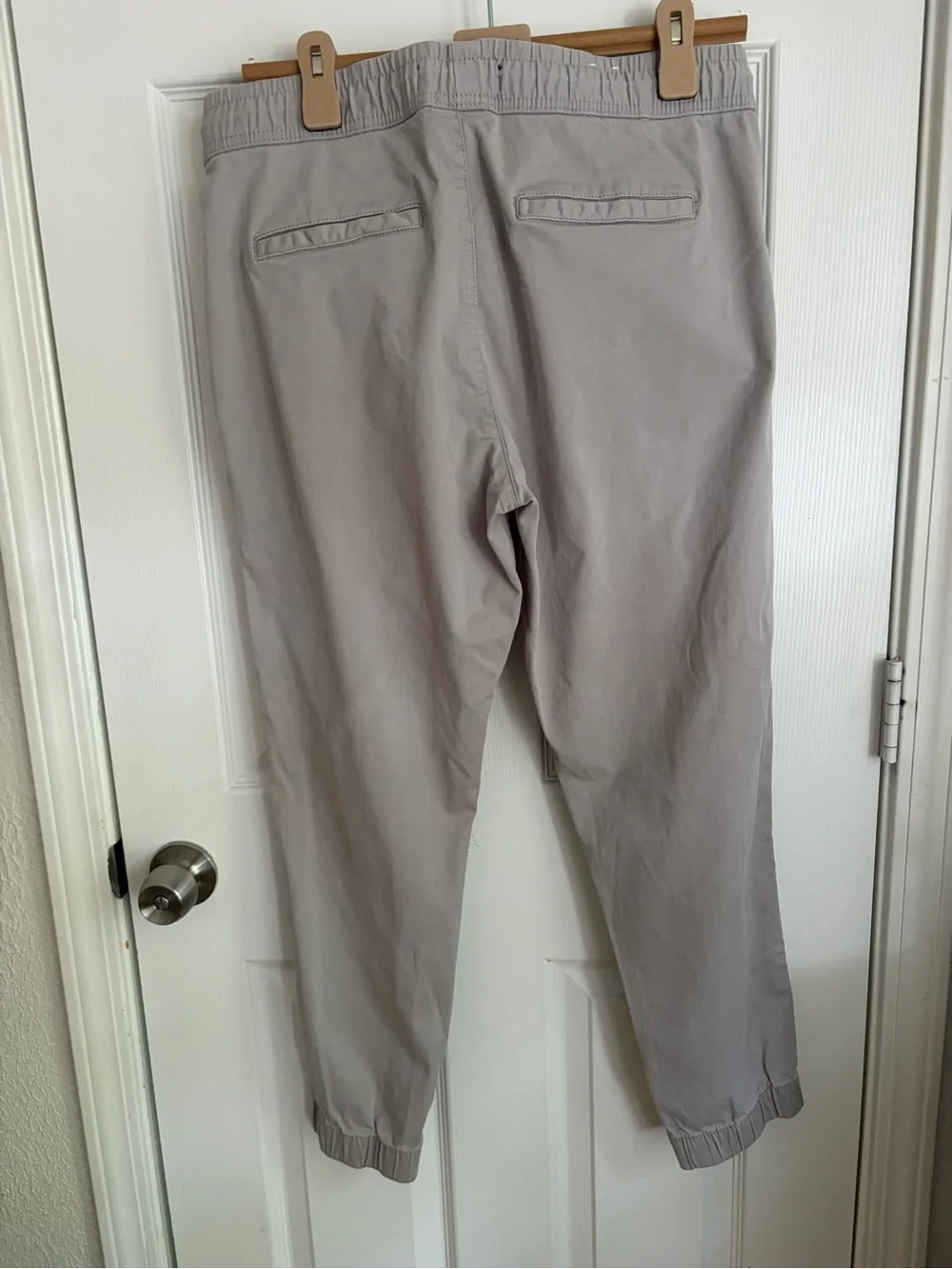 Zara Men's Light Gray Elastic Waist Joggers Relaxed Fit Causal Streetwear L - Picture 2 of 7